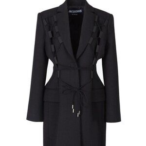 Jacquemus Lace-up virgin wool coat